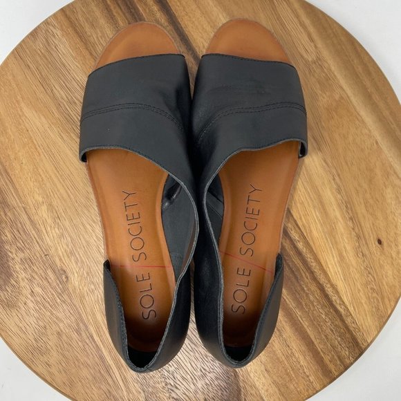 Sole Society Shoes Sole Society Womens Colvan Sandals Black Leather